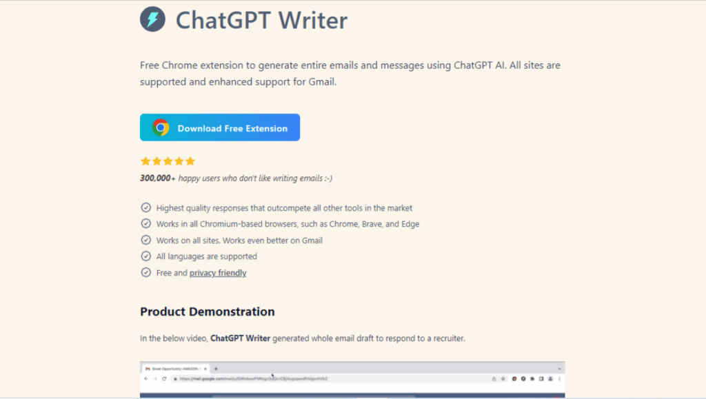 ChatGPT Writer