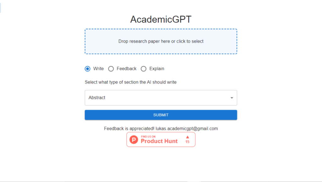 AcademicGPT Ai Tool Mate